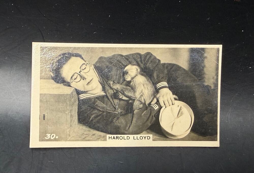 RARE 1920 Harold Lloyd Card, Cinema Stars Kid Brother, Safety Last, Freshman
